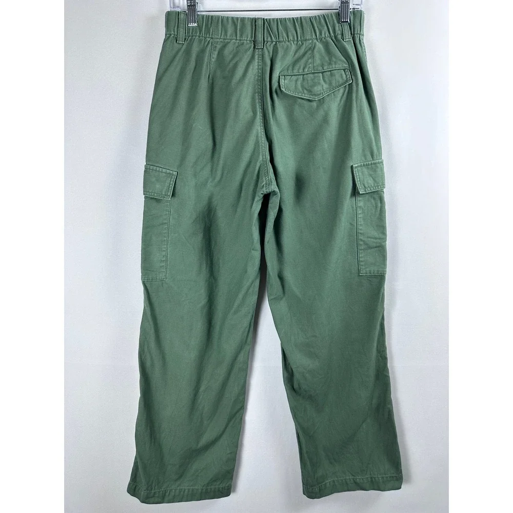 Uniqlo Cargo Pants Women S Green Cotton Utility‎ Gorpcore Streetwear